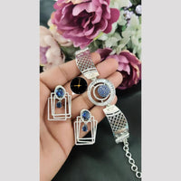 Manisha Jewellery American Diamond Earrings and Bracelet Set