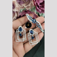 Manisha Jewellery American Diamond Earrings and Bracelet Set