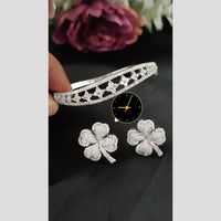 Manisha Jewellery American Diamond Earrings and Bracelet Set