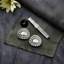 Manisha Jewellery American Diamond Earrings and Bracelet Set