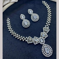 Manisha Jewellery American Diamond And Austrian Stone Necklace Set