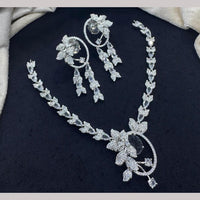 Manisha Jewellery American Diamond And Austrian Stone Necklace Set