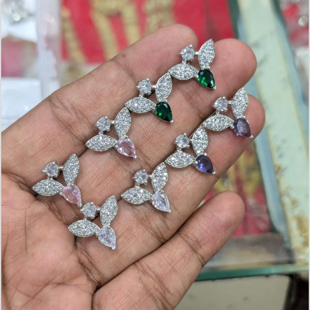 Manisha Jewellery Austrian Stone Elegant Leaf Design with Colored Drops
