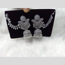 Manisha Jewellery Oxidized Rhodium Jhumka Earrings with Chain