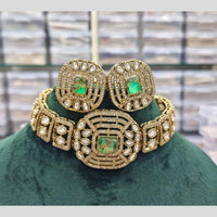 Manisha Jewellery Kundan Stone with Rudy Center Necklace Set