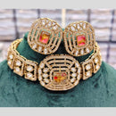 Manisha Jewellery Kundan Stone with Rudy Center Necklace Set