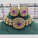 Manisha Jewellery Kundan Stone with Rudy Center Necklace Set