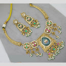 Manisha Jewellery Traditional Meenakari Necklace Set with Kundan and Pearls