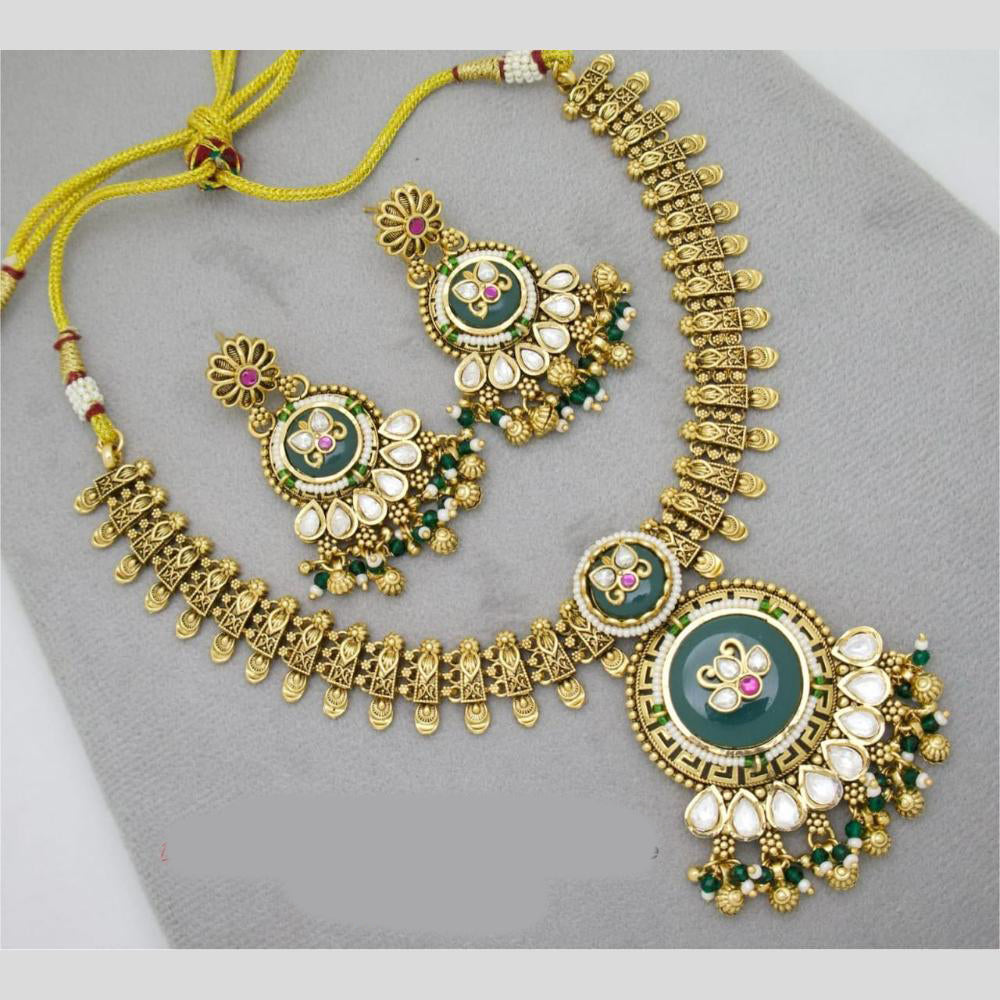 Manisha Jewellery Traditional Meenakari Necklace Set with Kundan and Pearls