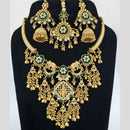 Manisha Jewellery Divine Heritage Temple Necklace Set with Enamel Work