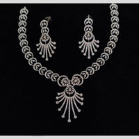 Manisha Jewellery Dazzling American Diamond  Necklace and Earrings