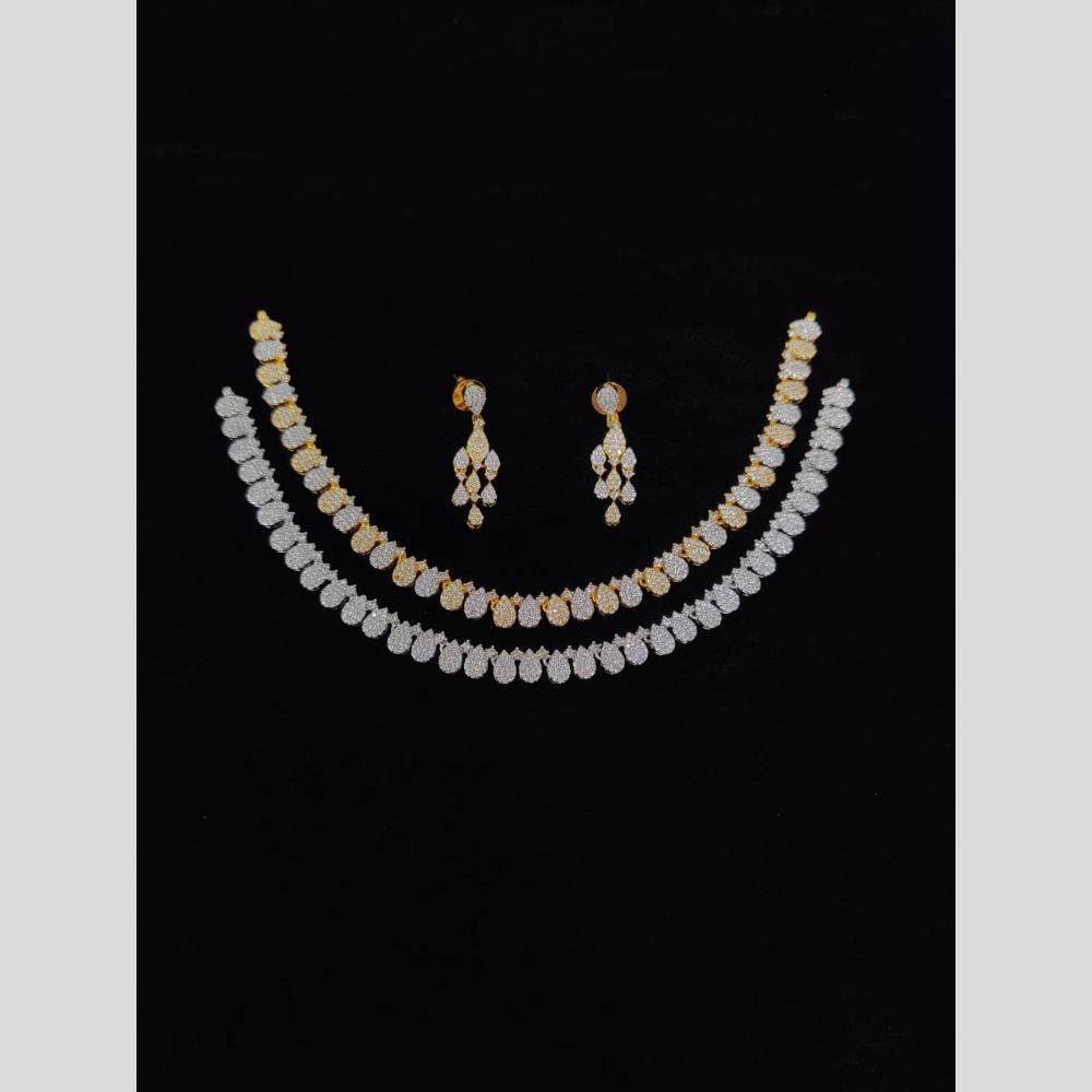 Manisha Jewellery Imperial American Diamond Necklace Set