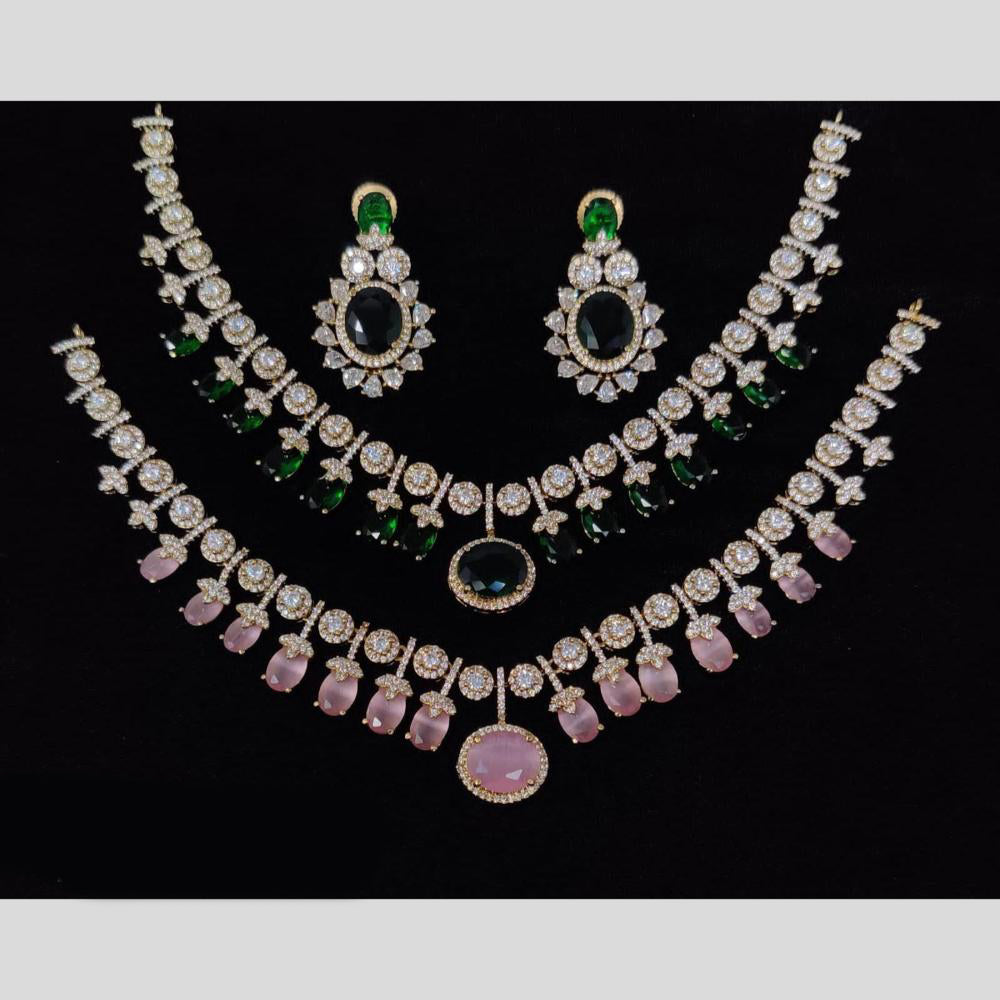 Manisha Jewellery Majesty American Diamond Necklace Set