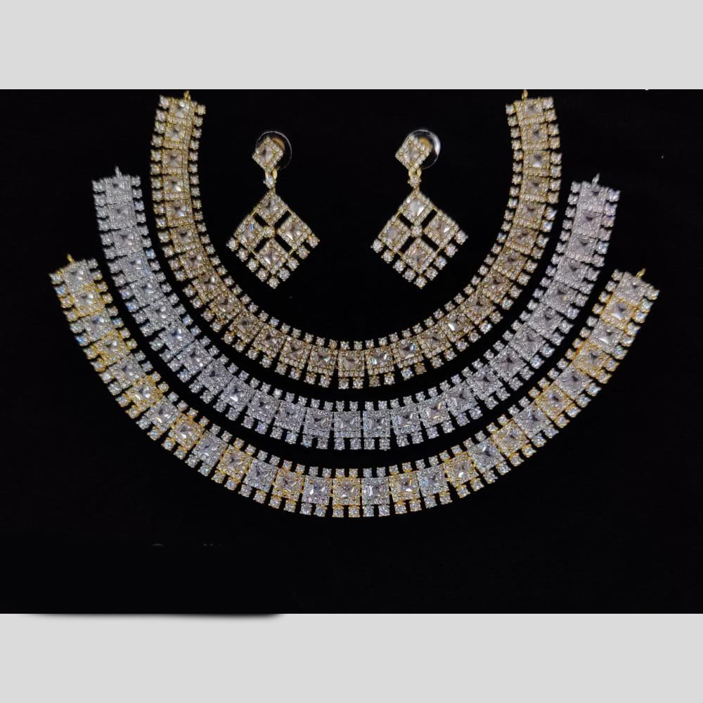 Manisha Jewellery Imperial American Diamond Necklace Set
