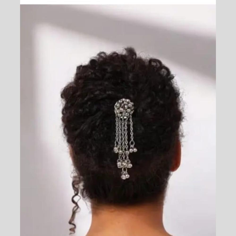 Manisha Jewellery Traditional Bun Brooch with Dangling Chains