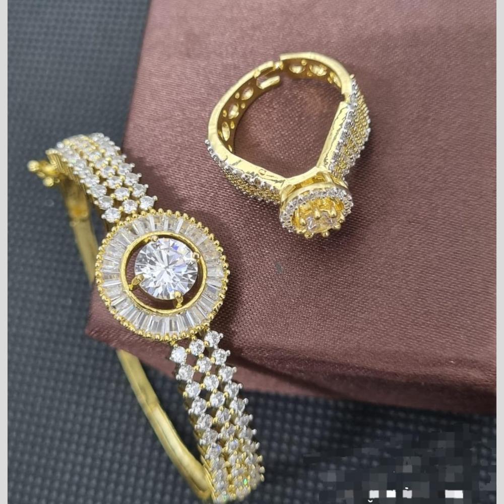 Manisha Jewellery Austrian Stone Ring and Bracelet Combo Set
