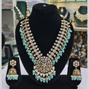 Manisha Jewellery Royal Gold Plated Kundan with Beads Necklace Set -Party Wear Jewellery