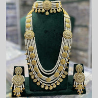Manisha Jewellery Premium Designer Kundan with Pearl Double Necklace Set