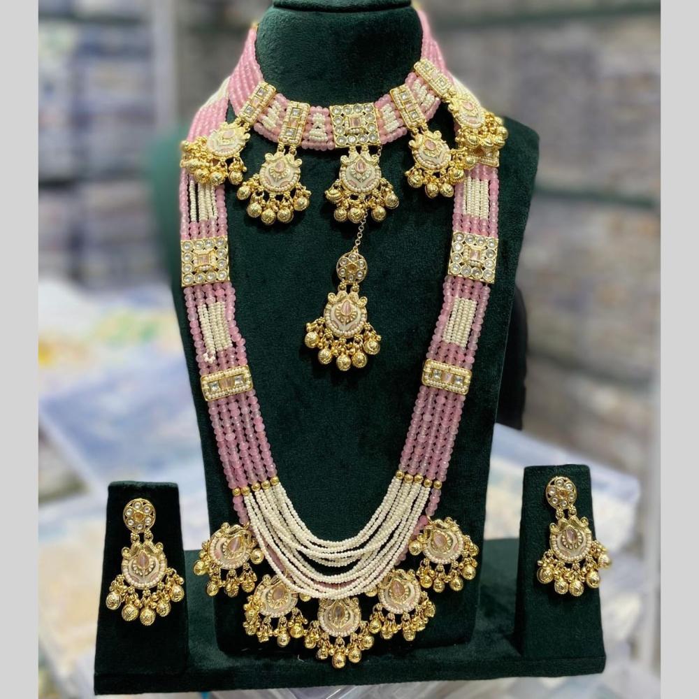 Manisha Jewellery Traditional Designer Kundan & Pearl Double Necklace Set