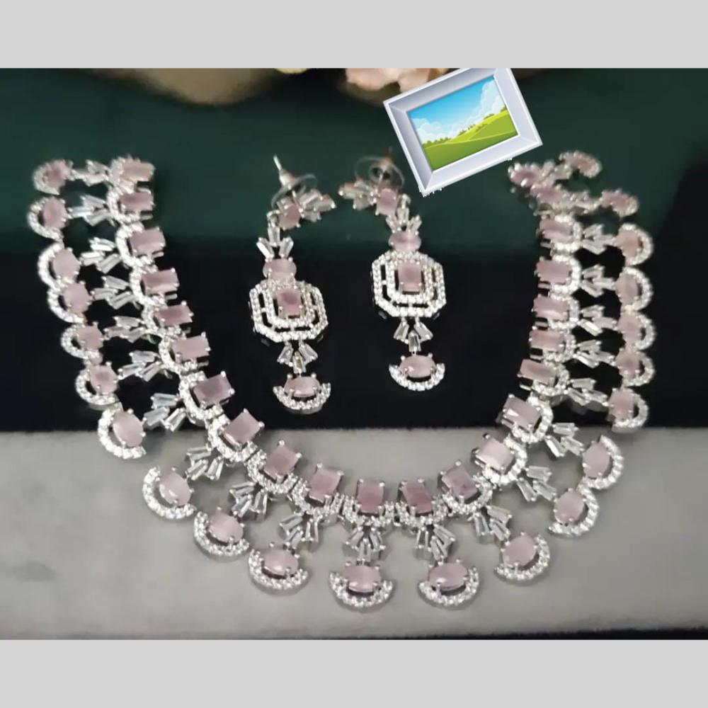 Manisha Jewellery Royal American Diamond Necklace Set – Elegant Festive Collection