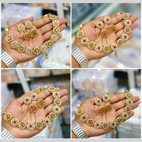 Manisha Jewellery Traditional Enthic pota and Kundan Necklace Set
