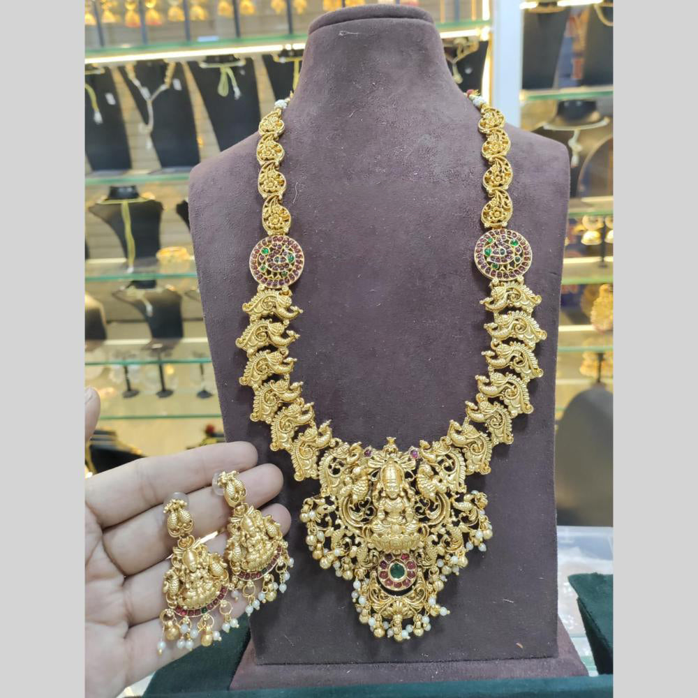 Manisha Enthic Long Temple Necklace Set Jewellery for Festive Wear