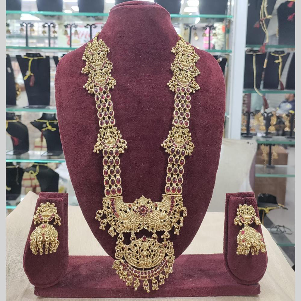 Manisha Jewellery Ethnic Long TempleNecklace Set with Goddess Motif