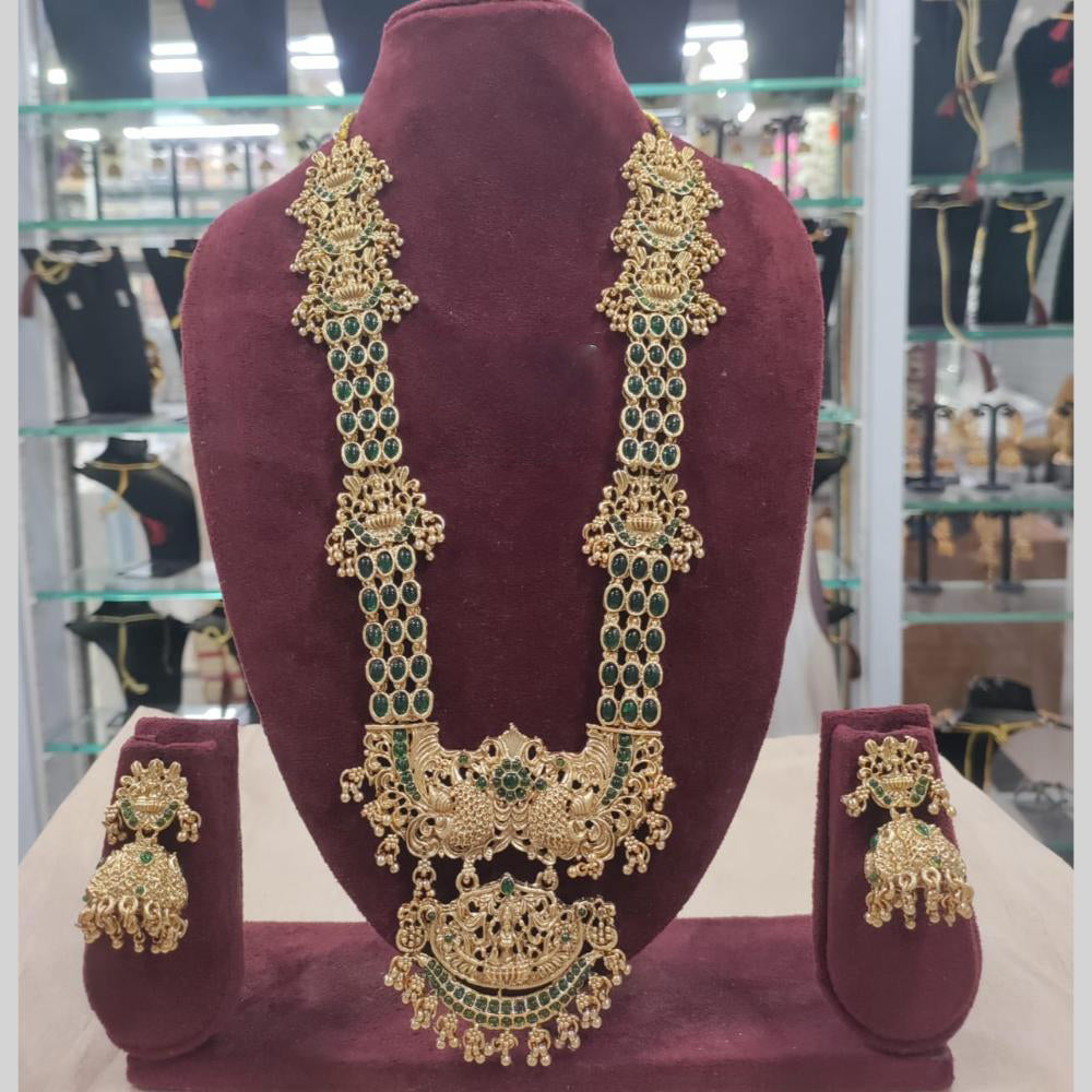 Manisha Jewellery Ethnic Long TempleNecklace Set with Goddess Motif