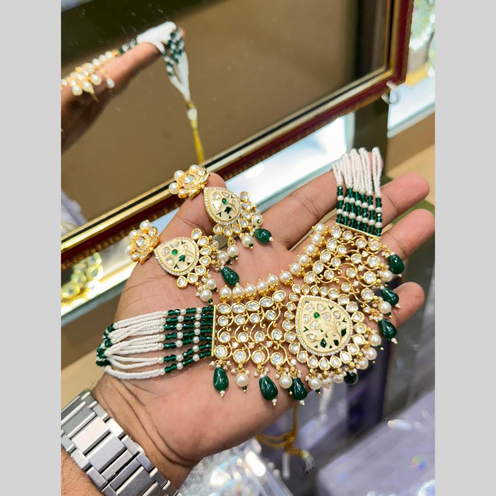 Manisha Premium Kundan Necklace Set with Matching Pearl Traditional Jewellery