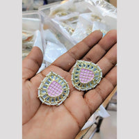 Manisha Jewellery Gold Plated Kundan Stone & Meenakari Stud Earrings