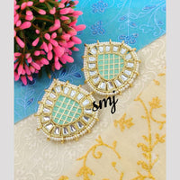 Manisha Jewellery Gold Plated Kundan Stone & Meenakari Stud Earrings