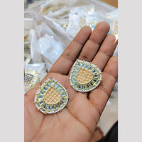 Manisha Jewellery Gold Plated Kundan Stone & Meenakari Stud Earrings