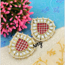 Manisha Jewellery Gold Plated Kundan Stone & Meenakari Stud Earrings