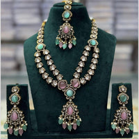 Manisha Jewellery Royal Glow Pota Stone And Pearl Necklace Set