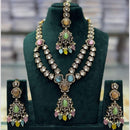Manisha Jewellery Royal Glow Pota Stone And Pearl Necklace Set