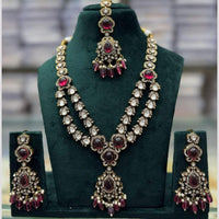 Manisha Jewellery Royal Glow Pota Stone And Pearl Necklace Set