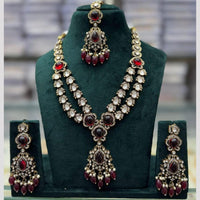 Manisha Jewellery Royal Glow Pota Stone And Pearl Necklace Set