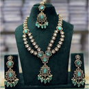 Manisha Jewellery Royal Glow Pota Stone And Pearl Necklace Set