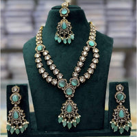 Manisha Jewellery Royal Glow Pota Stone And Pearl Necklace Set