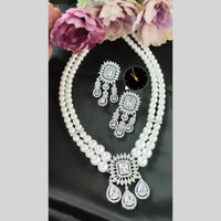 Glow Up Your Look Manisha Jewellery Pearl And  American Diamond Necklace Set