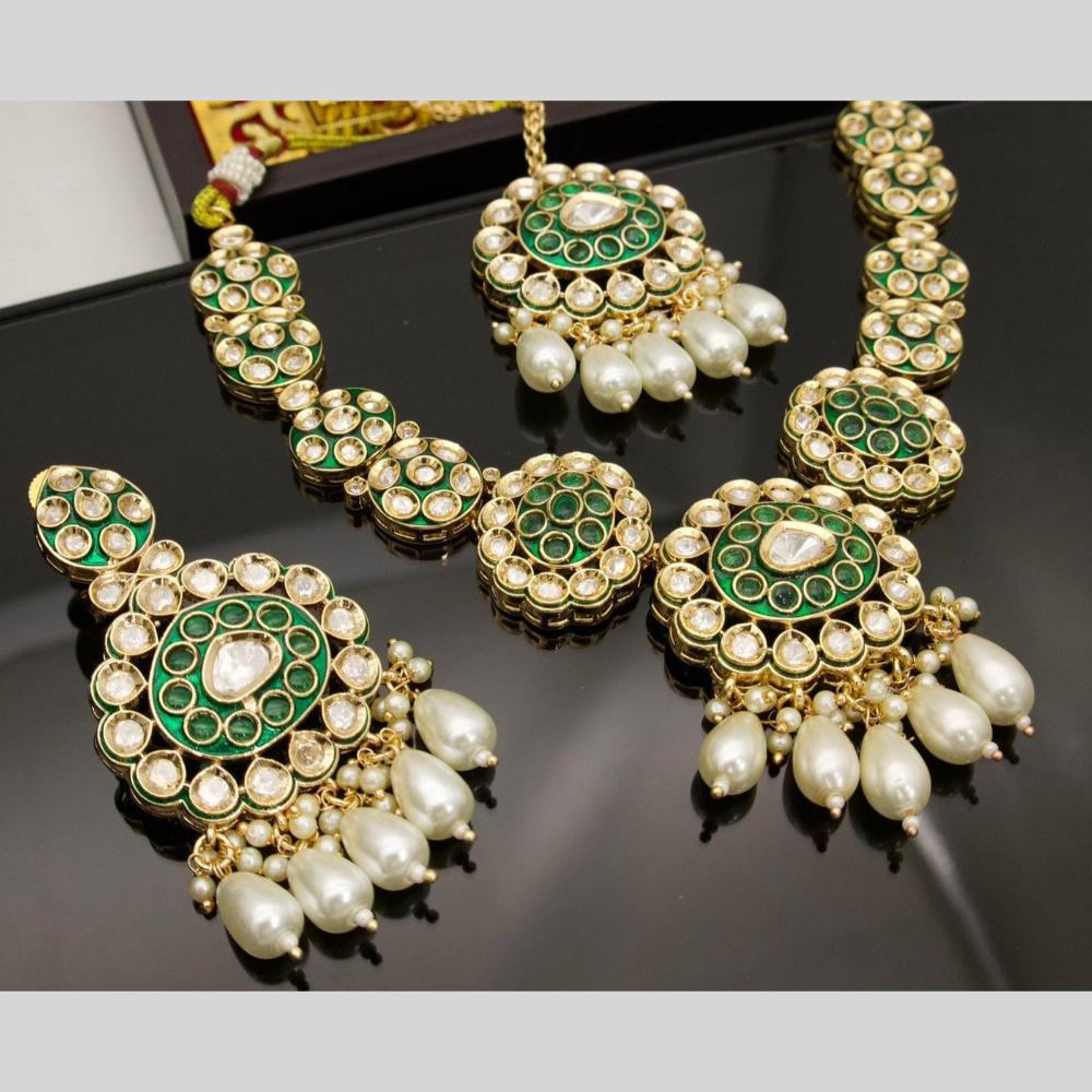 Manisha Jewellery Kundan And Pearl Necklace Set