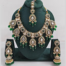 Manisha Jewellery Kundan And Pearl  beads Necklace Set