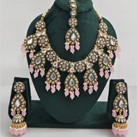 Manisha Jewellery Kundan And Pearl  beads Necklace Set