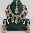 Manisha Jewellery Kundan And Pearl  beads Necklace Set