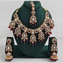 Manisha Jewellery Kundan And Pearl  beads Necklace Set