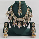 Manisha Jewellery Kundan And Pearl  beads Necklace Set