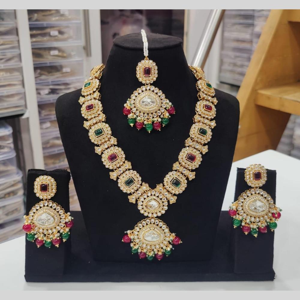 Manisha Jewellery Kundan And Beads  Necklace Set
