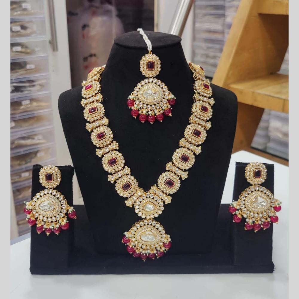 Manisha Jewellery Kundan And Beads  Necklace Set
