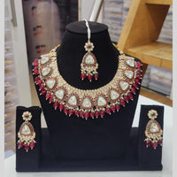 Manisha Jewellery Kundan Pearl And Beads  Necklace Set