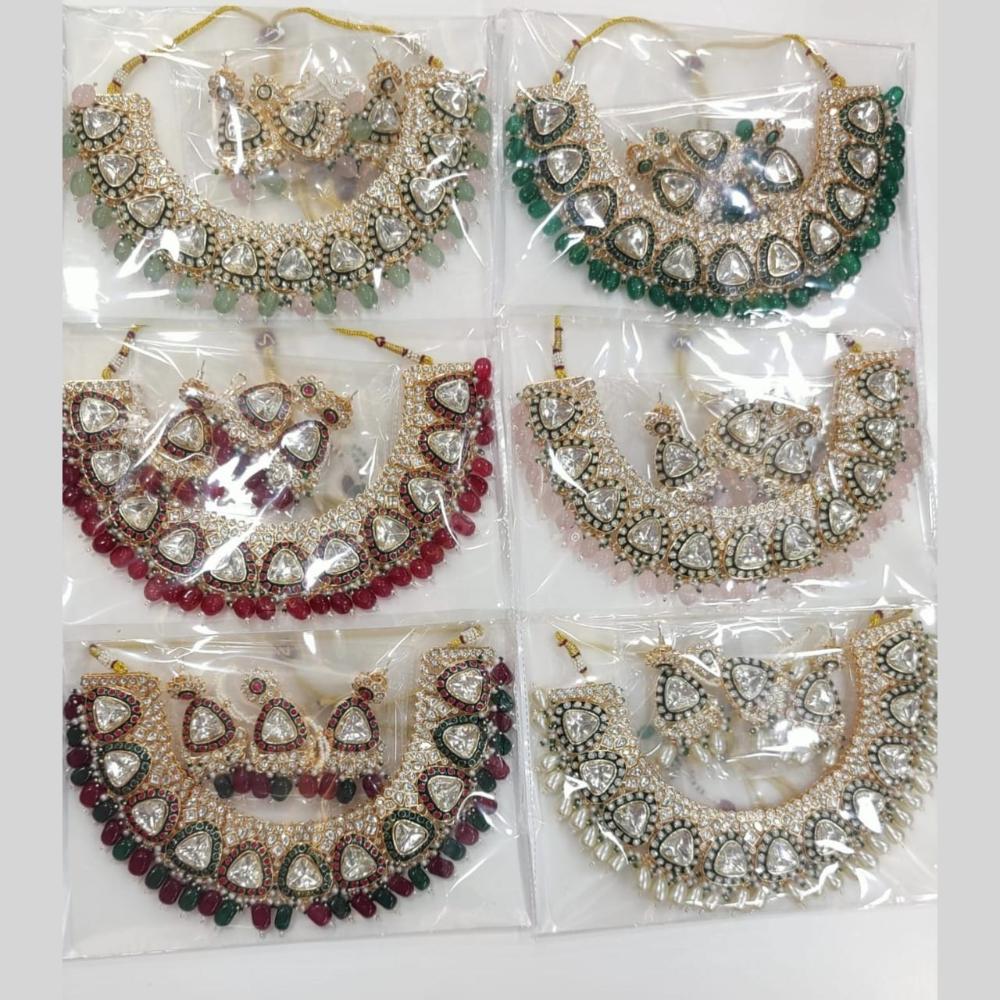 Manisha Jewellery Kundan Pearl And Beads  Necklace Set